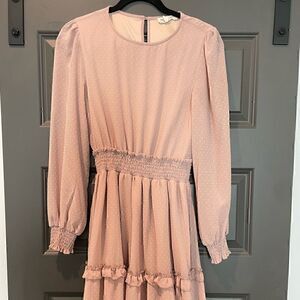 Pink long sleeve dress